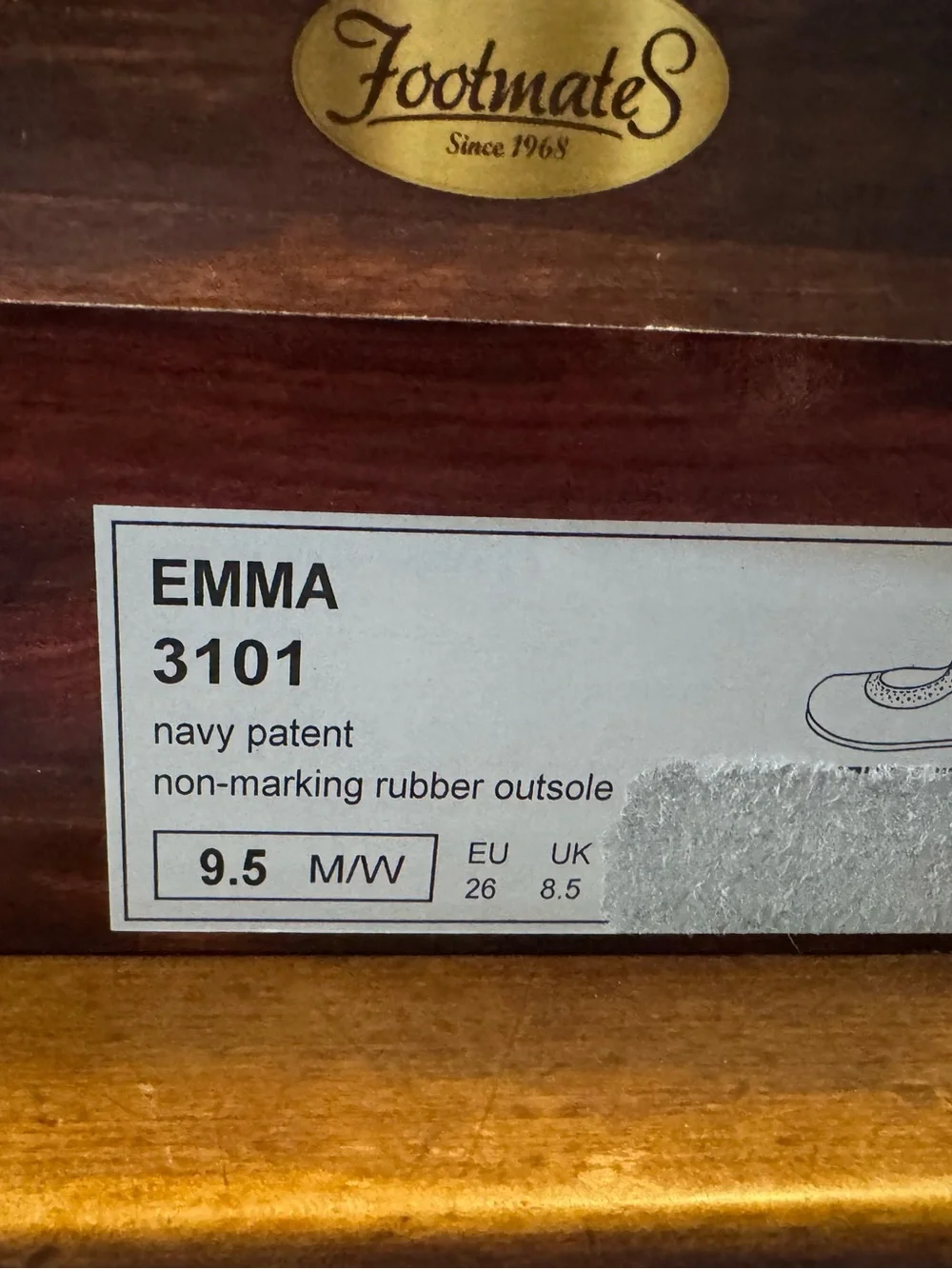 FootMates Navy Patent Mary Jane School Shoes